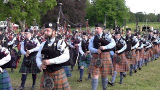 quotScotland the Bravequot by the massed pipe bands leaving the arena at Glamis Castle in Scotland 2019 [upl. by Guinevere]