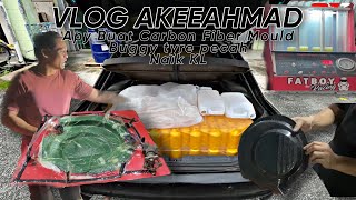 Vlog AkeeAhmad Edisi  Naik KL Service Iniector FB Apy Buat Carbon Fiber Mould Buggy Tyre Pecah😂 [upl. by Eissim331]