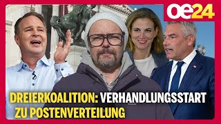 Dreierkoalition Verhandlungsstart zu Postenverteilung [upl. by Chlori]