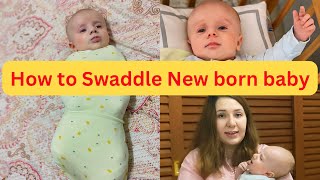 How To Swaddle New Born Baby  New Born Baby [upl. by Yenttirb]