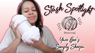 Yarn Bees Simply Sherpa Stash Spotlight Yarn Review Hobby Lobby YarnCategory 6 Super Bulky Yarn [upl. by Robins]