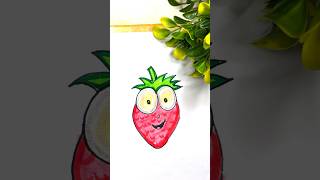 easy kids drawing 🍓 shorts funny comedy fun food fruit foryou kids drawingtrendingartyt [upl. by Retnuh]