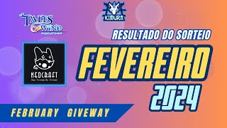 Sorteio de FEVEREIRO  2024   Giveway FEBRUARY [upl. by Mchenry783]