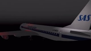 Scandinavian Airlines System Flight 933 Roblox Crash Animation [upl. by Ribak]