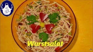 Wurstsalat mit Lyoner und Radieschen  saftig und sehr lecker [upl. by Giraldo]