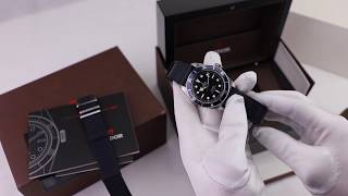 Tudor Black Bay 79220B on Leather Review [upl. by Dragone]