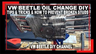 VW Classic Beetle Oil Change How To  Tips and Tricks  VW Bus  VW Baja Bug  DIY Oil Change [upl. by Dorsy]