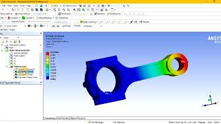 Static structural analysis of connecting rod in Ansys [upl. by Neerhtak]