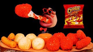 4K MUKBANG 매운 치토스 치즈볼 CHEESY HOT CHEETOS MOZZARELLA STICKS CHEESE BALL EATING SOUND モッパン [upl. by Laszlo10]