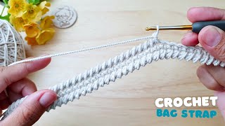 🧶Easy Way How to Crochet Bag Strap or Crochet a Cord Step by Step  ViVi Berry Crochet [upl. by Ennovihs438]