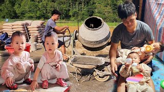 Diaper Dad Goes to work at the construction site to get money to buy medicine for his child [upl. by Peyter]