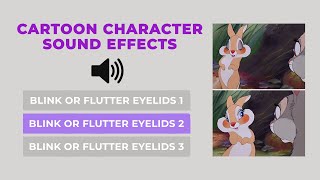 Cartoon character blink or flutter eyelids sound effect  plink SFX [upl. by Ahsina906]