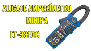 ALICATE AMPERÍMETRO MINIPA ET3810C [upl. by Nytsirhc900]