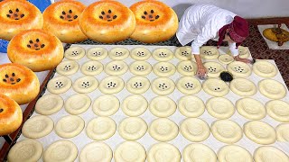 300 Years Old Recipe  Uzbek National  Samarkand Bread  Homemade Flatbread [upl. by Suvart133]