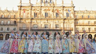 La fallera mayor de València Marina Civera y la corte de honor en Salamanca  Extra Fallas 2019 [upl. by Munn]