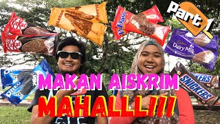 PART 1 MAKAN AISKRIM VIRAL  OREO KITKAT TOBLERONE DAIM CADBURY SNICKERS  STICK ICE CREAM [upl. by Kirtap]