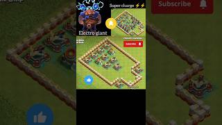 Clash of Clans SUPER CHARGE DEFENSE TAKES ON Electro Titan AND Giant clashhacks coc shortsfeed [upl. by Ludwig557]