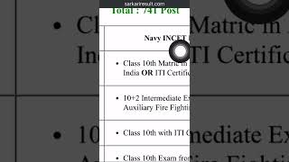 Indian navy bharti 2024  Indian navy new vacancy 2024 [upl. by Rebel497]