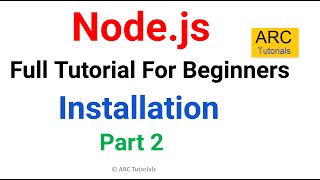 Installation  Ep 2  Node JS Tutorial For Beginners [upl. by Lema]