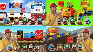 MOD LABO BRICK TRAIN  KUMPULAN KERETAKERETA HEBAT MELEWATI REL KAI INDONESIA DAN AMERIKA [upl. by Kienan]