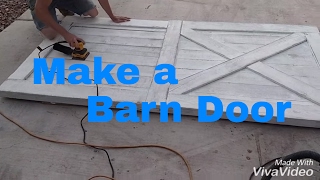 Build antique white barn doors DIY barn door Custom woodwork [upl. by Tillion]