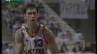 Sarunas Marciulionis 28 points vs Greece  Eurobasket 1995 [upl. by Jarv]