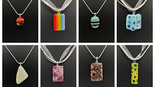 Fused Glass Jewelry Galore — SEVERAL Different Projects in One Video [upl. by Aniral803]