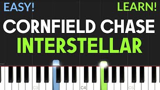 Cornfield Chase Interstellar  Hans Zimmer  EASY Piano Tutorial [upl. by Rol]