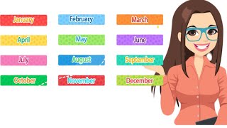 January February Months name  in English months of the year [upl. by Yreffeg8]