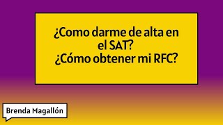 ¿Cómo sacar mi RFC por primera vez [upl. by Melvena836]