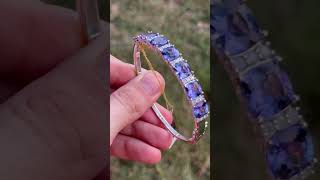 Platinum Tanzanite amp Diamond bangle bracelet by Oscar Friedman [upl. by Asuncion214]