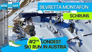 Silvretta Montafon  2 of TOP 10 longest ski runs in Austria  Schruns 12 km from top to bottom [upl. by Aniles]