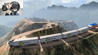 Road Train On Dangerous Mountain Road  Mega Transports  Euro truck simulator 2  Volvo truck [upl. by Candis442]