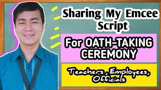 Sharing my Emcee Script for an OathTaking Ceremony [upl. by Enilorac]