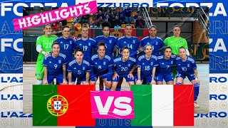 Highlights PortogalloItalia 22  Futsal  Femminile  Amichevole [upl. by Isaak789]