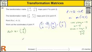 Transformation Matrices GCSE Further Maths revision Exam paper practice amp help [upl. by Drus124]