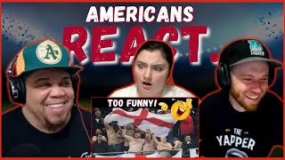 AMERICANS REACT TO FUNNIEST ENGLISH FOOTBALL CHANTS with lyrics  REAL FANS SPORTS [upl. by Enelear453]