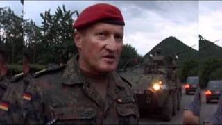 Nato troops retreat from Kosovo Serbs [upl. by Levon585]