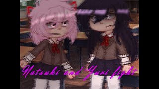 Natsuki and Yuri fight DDLC Gacha Club TW Cursing and flashing lights [upl. by Eittocs]