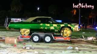 Green amp GOLD Flamed 1975 Caprice Donk on 28quot GOLD DUB Crown Floaters  1080p HD [upl. by Ahsied]