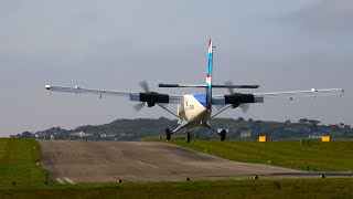 Skybus DHC6 Twin Otter  Arrival at Lands End Airport Cornwall [upl. by Roth861]