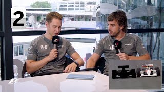 McLarens Fernando Alonso and Stoffel Vandoorne  F1 Grill The Grid [upl. by Hendrickson803]