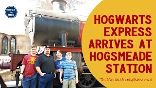 Hogwarts Express Pulling into Hogsmeade Station at Universal Studios Wizarding Word of Harry Potter [upl. by Noxaj664]