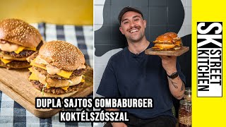 VEGÁK álomburgere 🧀🧀 dupla sajtos GOMBABURGER 🍄‍🟫 [upl. by Horatia620]