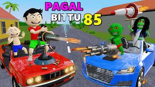 Pagal Bittu Sittu 85  Super Car Wala Cartoon  Bittu Sittu Toons  Pagal Beta  Cartoon Comedy [upl. by Rima]