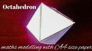 octahedron  maths model celestial planetary platonic shape 3d shapes using paper [upl. by Rust398]