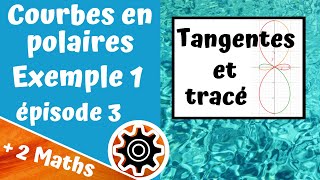 Courbes en polaires  Exemple 1  ép 3 tangentes et tracé de la courbe [upl. by Marlo33]