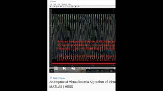 An Improved Virtual Inertia Algorithm of Virtual Synchronous Generator  Simulink  MATLAB  HESS [upl. by Brom]