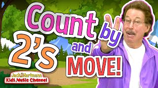 COUNT by 2s and MOVE  Jack Hartmann [upl. by Nillor]