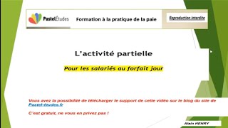 Comment calculer lindemnité dactivité partielle pour salariés en forfait jours [upl. by Vharat]